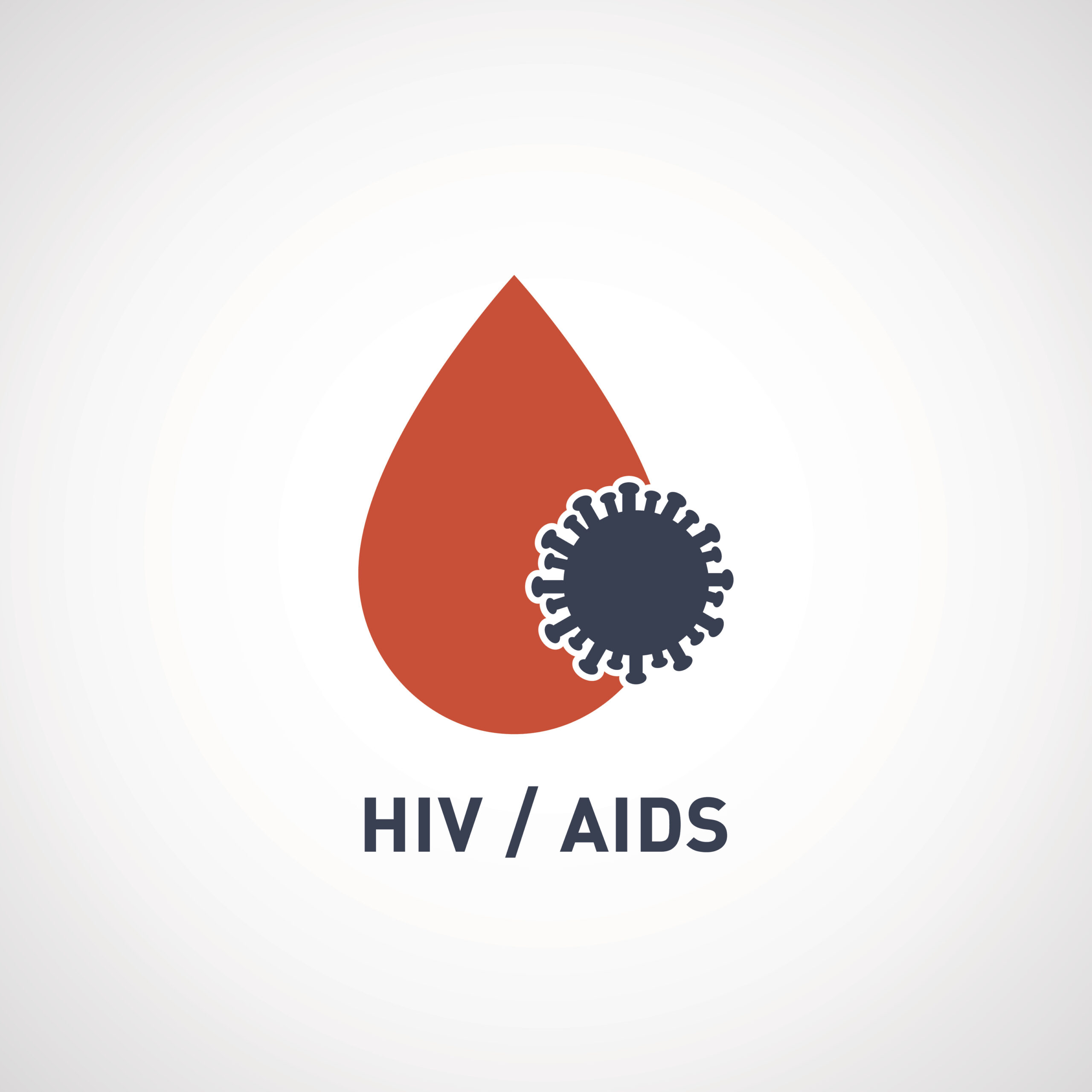 HIV-Logo, Blutstropfen, Aids